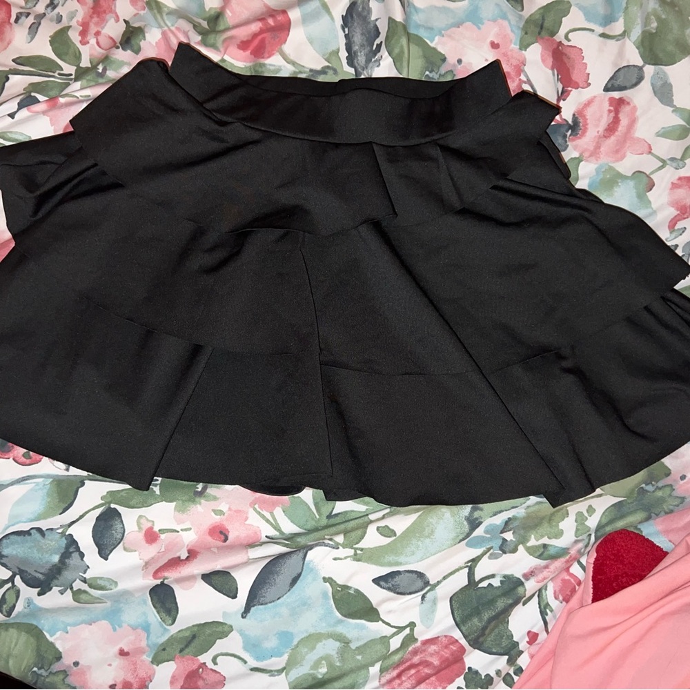 Black Ruffle Mini Skirt / Skort, Athletic Wear, Size small, New